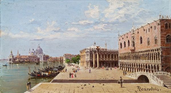 Venedig, Blick Auf Canal Grande Und Dogenpalast Oil Painting by Antonietta Brandeis