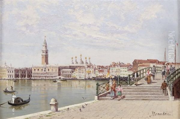 Untitled (doge's Palace) Oil Painting by Antonietta Brandeis