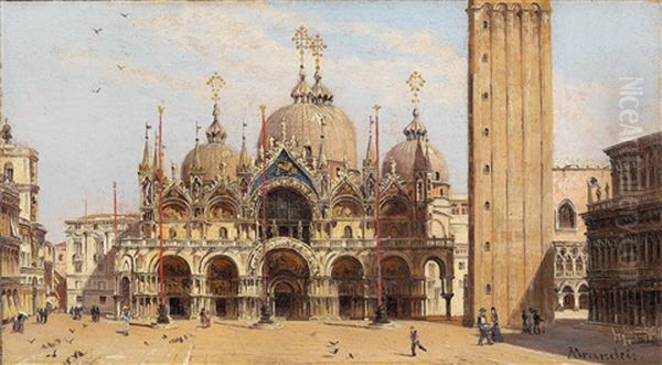 Piazza San Marco, Venedig Oil Painting by Antonietta Brandeis