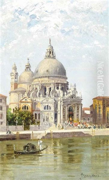 Church Of Santa Maria Della Salute, Venice Oil Painting by Antonietta Brandeis