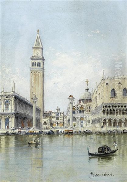 Piazza San Marco, Venezia Oil Painting by Antonietta Brandeis