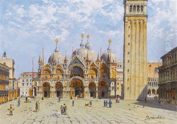 Basilica Di San Marco Oil Painting by Antonietta Brandeis