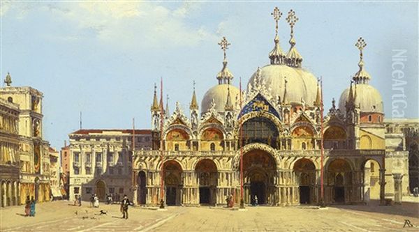 St. Mark's Square, Venice Oil Painting by Antonietta Brandeis