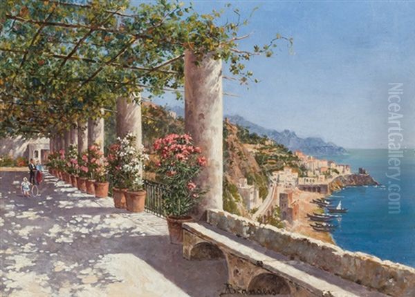 A View Of Amalfi Oil Painting by Antonietta Brandeis