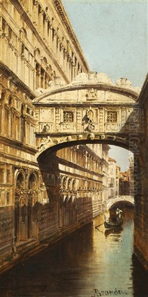 Der Ponte Dei Sospiri In Venedig Oil Painting by Antonietta Brandeis