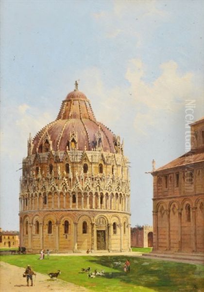 Battistero Pisa Oil Painting by Antonietta Brandeis