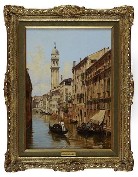 Canal Scene Venice Oil Painting by Antonietta Brandeis