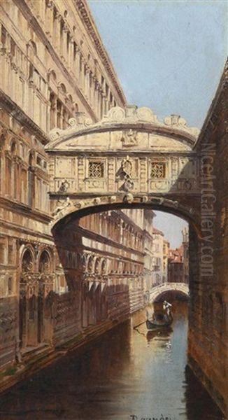 Ponte Dei Sospiri In Venedig Oil Painting by Antonietta Brandeis