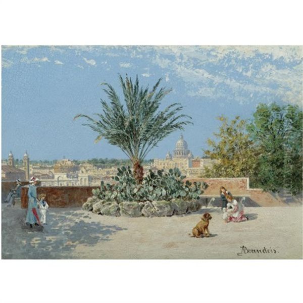 The Boboli Gardens Oil Painting by Antonietta Brandeis