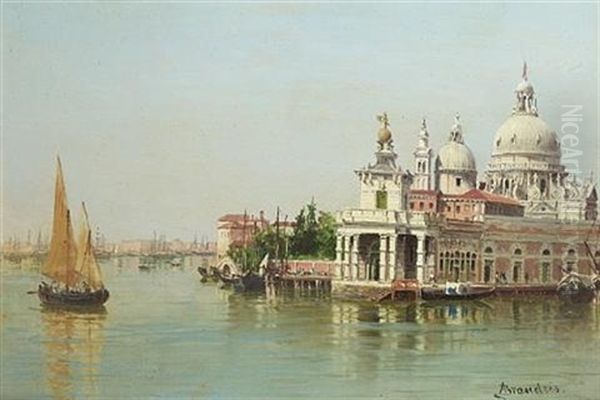 The Doge's Palace, Venice (+ The Grand Canal, Venice; Pair) Oil Painting by Antonietta Brandeis