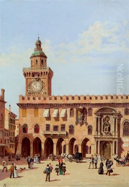 Palazzo Communale In Bologna Oil Painting by Antonietta Brandeis