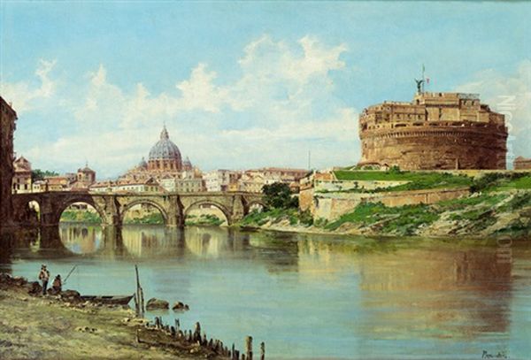 Castel Sant' Angelo In Rom Oil Painting by Antonietta Brandeis