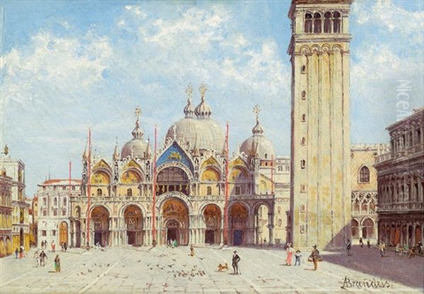 Piazza San Marco In Venedig Oil Painting by Antonietta Brandeis