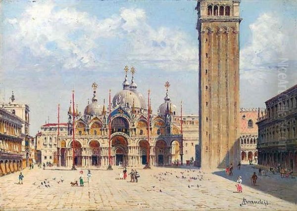 View Of The Basilica Of San Marco Oil Painting by Antonietta Brandeis