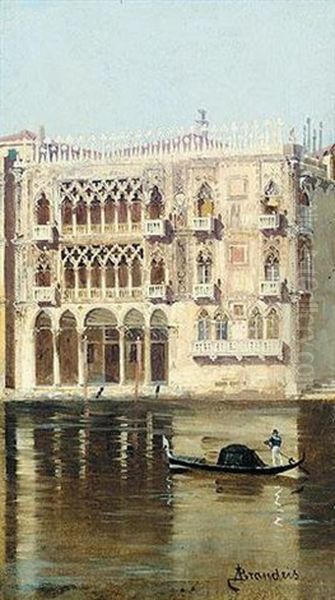 The Casa D'oro, Venice Oil Painting by Antonietta Brandeis