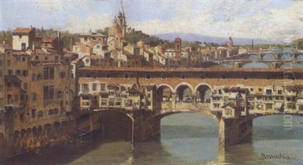 Ponte Vecchio, Florenz Oil Painting by Antonietta Brandeis