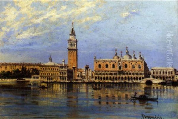 View Of The Doges' Palace Oil Painting by Antonietta Brandeis