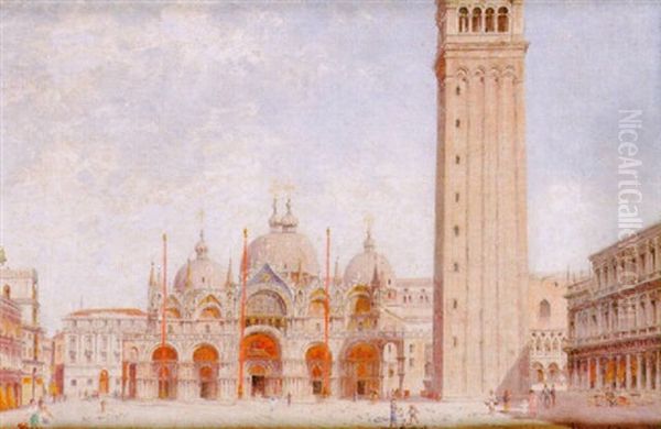 La Loggia Di Sansovino, Venezia Oil Painting by Antonietta Brandeis