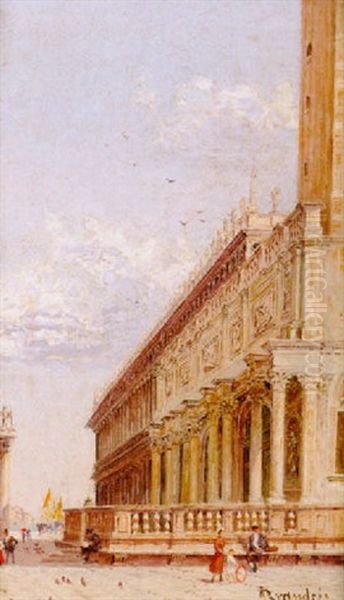 La Loggia Di Sansovino, Venezia Oil Painting by Antonietta Brandeis