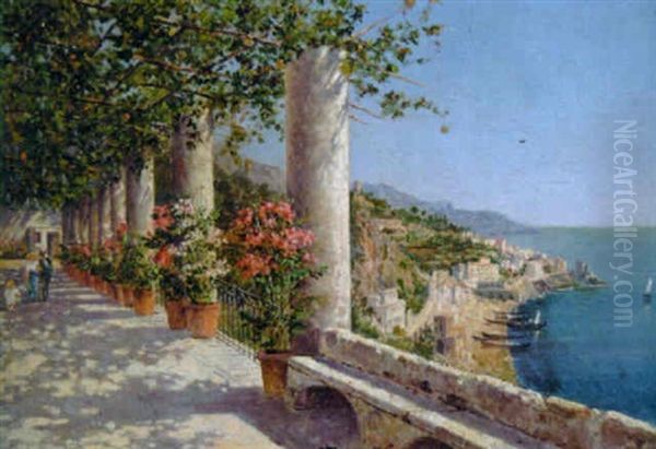 A View From The Promenade Oil Painting by Antonietta Brandeis