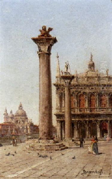 Entrance To The Grand Canal From The Piazetta Oil Painting by Antonietta Brandeis