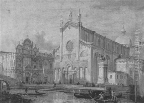 View Of Chiesa, Santi Giovanni E Paolo (san Zanipolo), Venice Oil Painting by Antonietta Brandeis