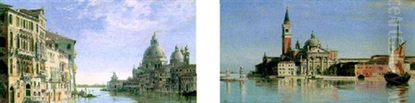 The Grand Canal With Santa Maria Della Salute Oil Painting by Antonietta Brandeis