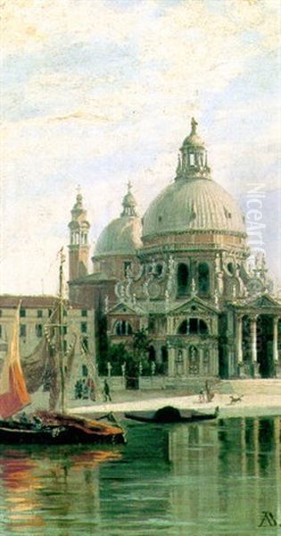 The Santa Maria Della Salute, Venice Oil Painting by Antonietta Brandeis