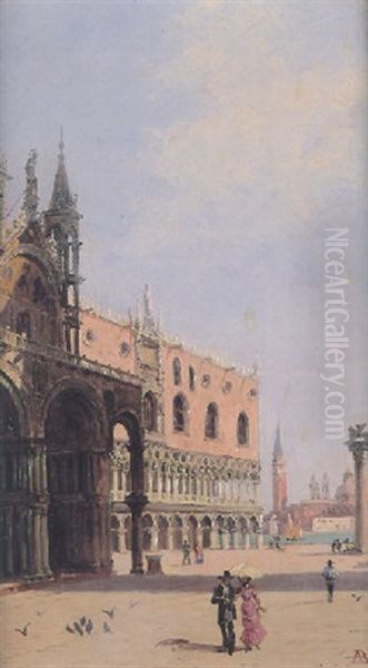 St. Mark's Square, Venice Oil Painting by Antonietta Brandeis