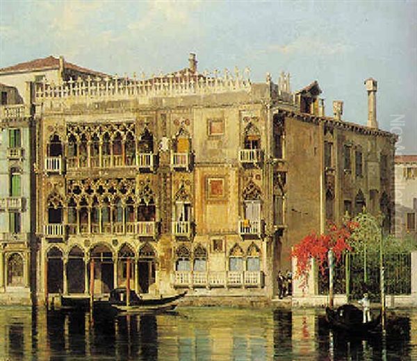 The Ca'd'oro On The Grand Canal, Venice Oil Painting by Antonietta Brandeis