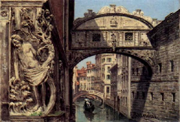 Bridge Of Sighs, Venice Oil Painting by Antonietta Brandeis