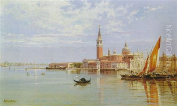 Blick Uber Die Lagune Auf Venedig Oil Painting by Antonietta Brandeis