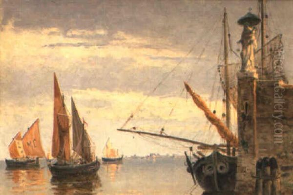 Barche Va Pesce, Venice Oil Painting by Antonietta Brandeis