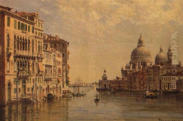 The Dogana, Venice Oil Painting by Antonietta Brandeis