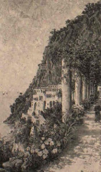 Amalfi, Albergo Sei Cappucini Oil Painting by Antonietta Brandeis