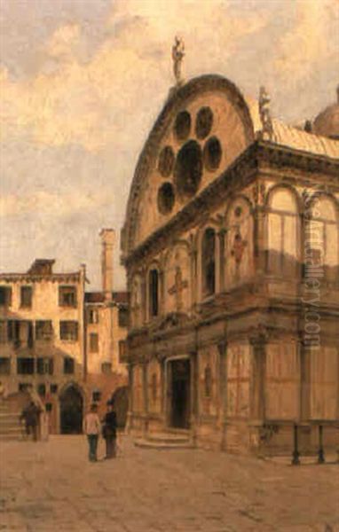 Santa Maria Dei Miracoli, Venice Oil Painting by Antonietta Brandeis