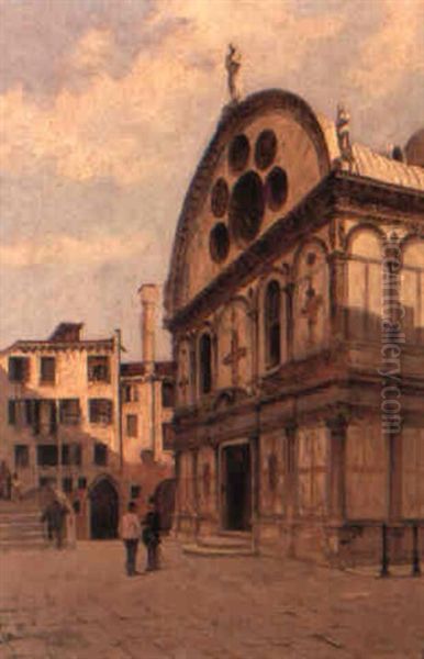 Santa Maria Dei Miracoli, Venice Oil Painting by Antonietta Brandeis