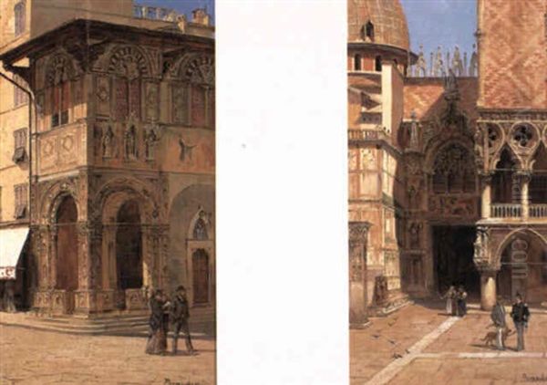 Gateway, Ducal Palace, Venice Oil Painting by Antonietta Brandeis