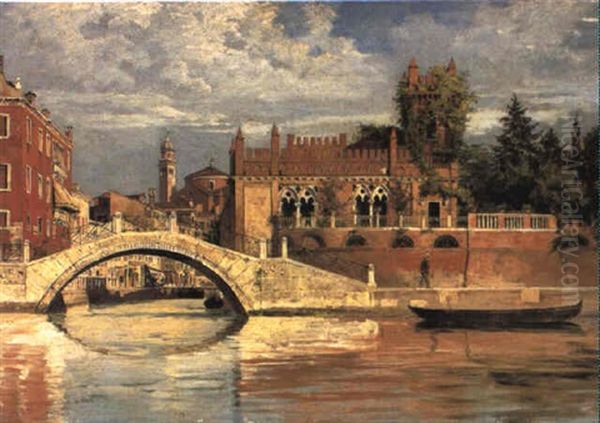 Palazzo Papadopolli, Venice Oil Painting by Antonietta Brandeis