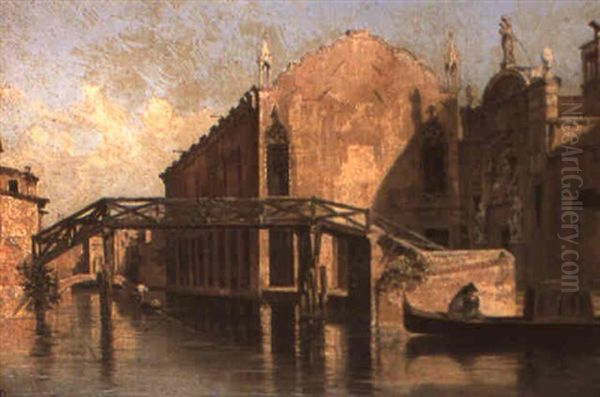 Scuola Della Misericordia, Venice Oil Painting by Antonietta Brandeis