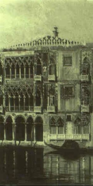 Palazzo Dario (?), Venice Oil Painting by Antonietta Brandeis