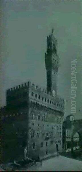 A View Of The Piazza Della Signoria Oil Painting by Antonietta Brandeis