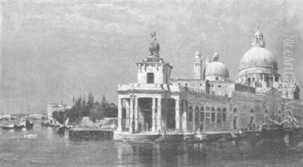 Santa Maria Delle Salute And The Dogana, Venice Oil Painting by Antonietta Brandeis