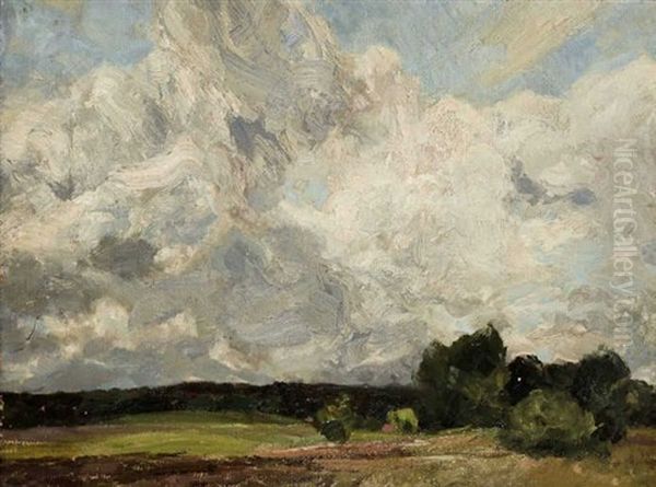 Abendstimmung Oil Painting by Fritz Brandel