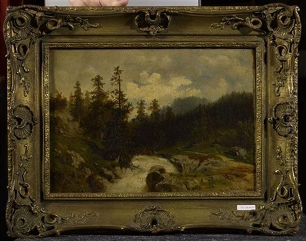 Gebirgslandschaft Oil Painting by Wilhelm Brandenburg