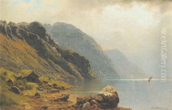 Am Gebirgsee Oil Painting by Wilhelm Brandenburg