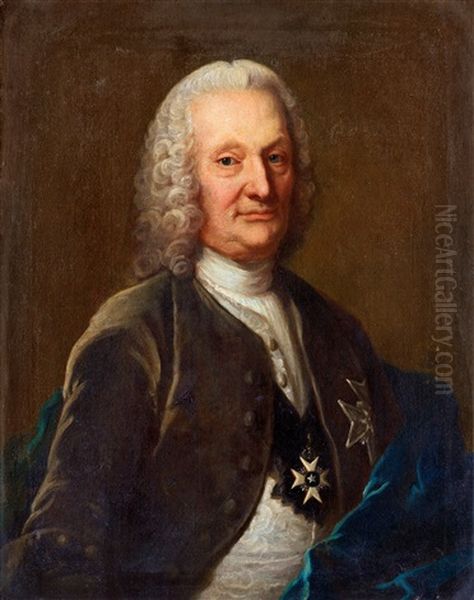 Friherre Jonas Wulfvenstierna Oil Painting by Fredrik Brander