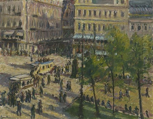 Potsdamer Platz, Berlin Oil Painting by Georg Brandes