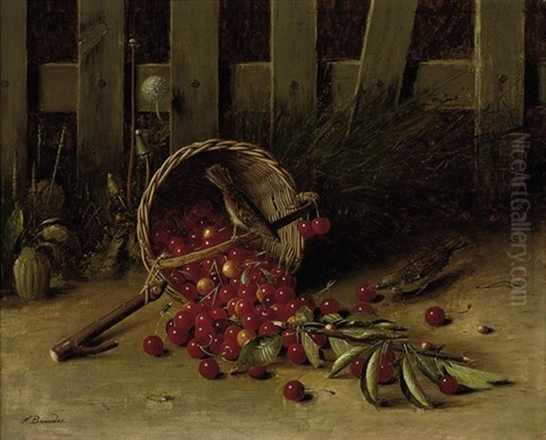 The Cherry Thieves Oil Painting by Hans Heinrich Juergen Brandes