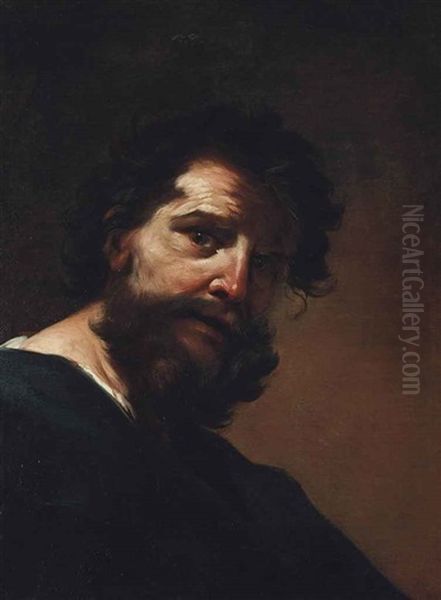 Head Of A Saint Oil Painting by Giacinto Brandi